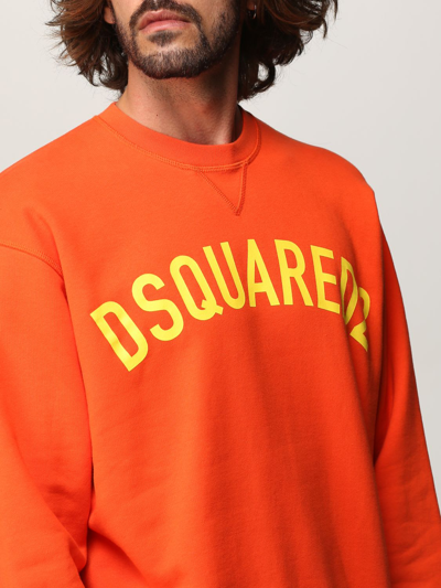 Shop Dsquared2 Sweatshirt  Sweatshirt With Logo In Orange
