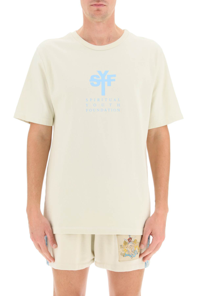 Shop Liberal Youth Ministry Spiritual Youth Foundation T-shirt In Beige (beige)
