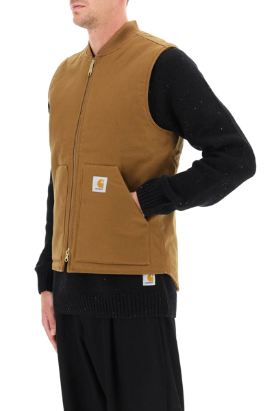 Shop Carhartt Dearborn Canvas Vest In Hamilton Brown Rigid (brown)