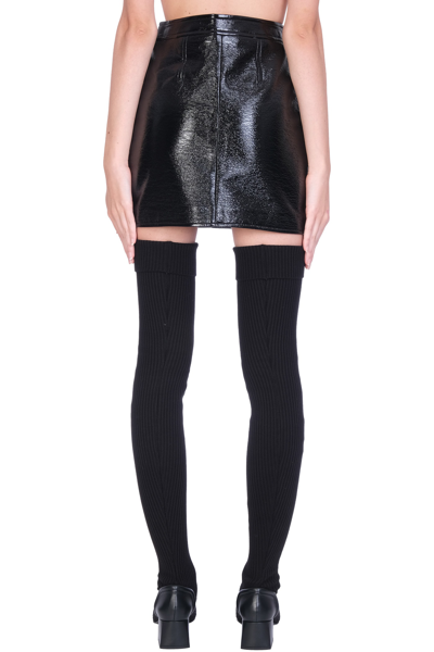 Shop Courrèges Skirt In Black Polyester