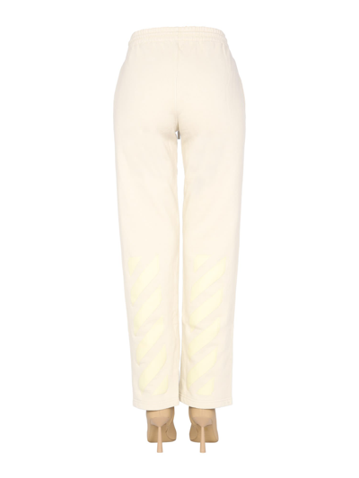 Shop Off-white Rubber Arrow Jogging Pants In Bianco
