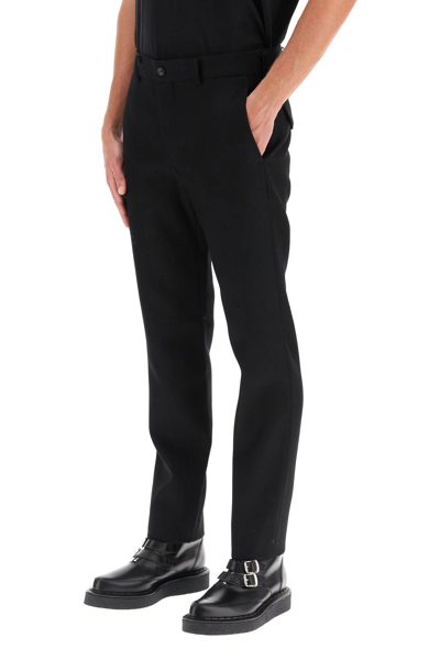 Shop Comme Des Garçons Homme Deux Slim Fit Wool Trousers In Black (black)