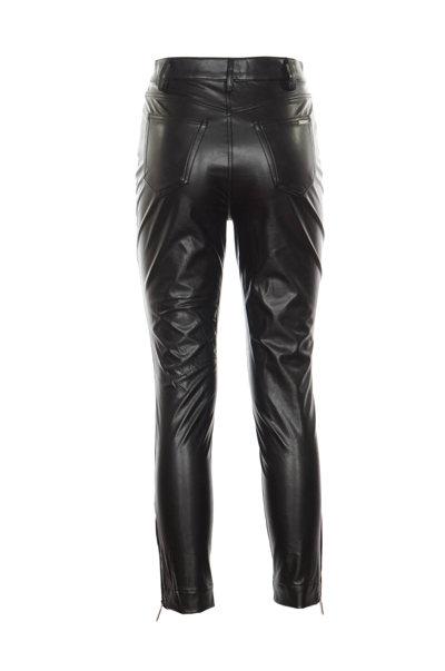 Shop Michael Kors Shiny 5 Pockets Leather Trousers