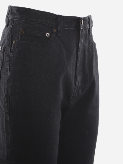 Shop Saint Laurent 90s High-waisted Cotton Jeans In Black