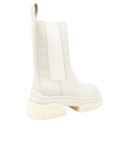 Ash Mustang Cream Ankle Boots In Cream