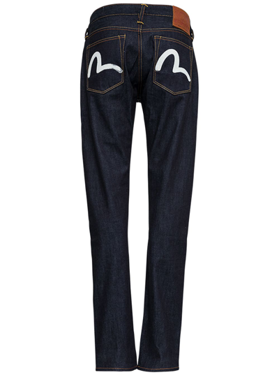 Evisu X Sfera Ebbasta Brand-print Carrot-fit Jeans In Blue | ModeSens