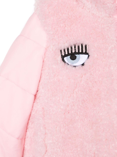 Shop Chiara Ferragni Light Pink Padded Jacket In Rosa
