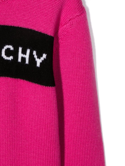 Shop Givenchy Fuchsia Wool Blend Jumper In Lampone