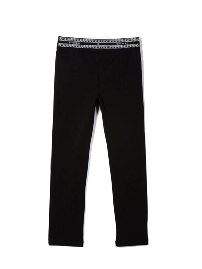 Shop Givenchy Black Stretch Cotton Leggings In Nero