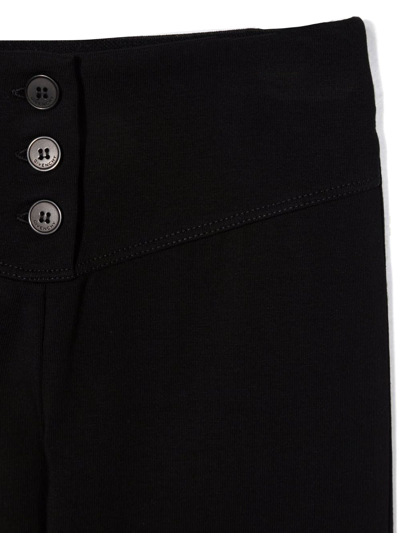 Shop Givenchy Black Stretch Cotton Leggings In Nero