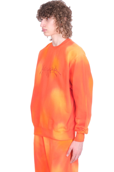 Shop Daily Paper Sweatshirt In Orange Cotton