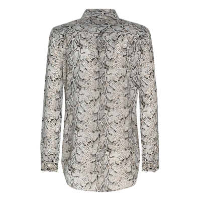 Shop Equipment Animalier Silk Printed Shirt In Serpente Naturale