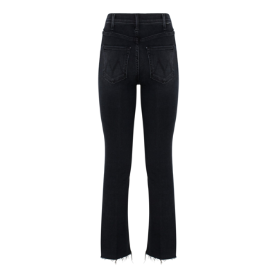 Shop Mother Black Cropped Bootcut Jeans
