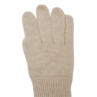 Shop Aspesi Honey Beige Cashmere Long Gloves In Miele