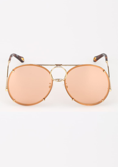 Chloé Chloe Ce145s 38298 - Atterley In Gold/flash Peach/blue