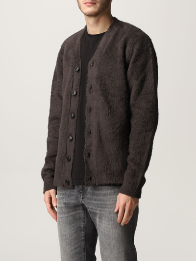 Shop Mauro Grifoni Cardigan Sweater Men Grifoni In Charcoal