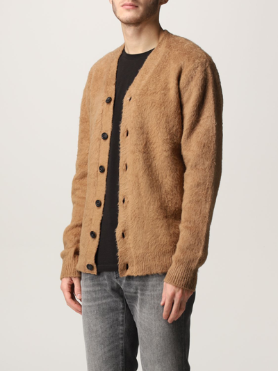 Shop Mauro Grifoni Cardigan Sweater Men Grifoni In Biscuit