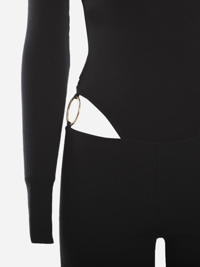 Shop Jacquemus Bormio Bodysuits With Cut-out Details In Black