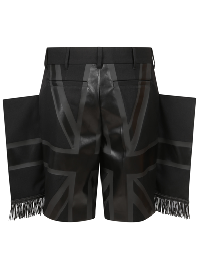 Shop Burberry Fringes Shorts In Black