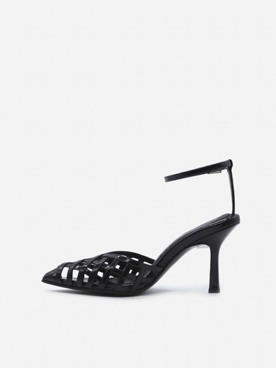 Shop Aldo Castagna Chiara Leather Sandals In Black