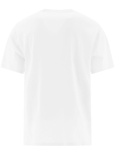 Shop Aries White Cotton T-shirt In Bianco