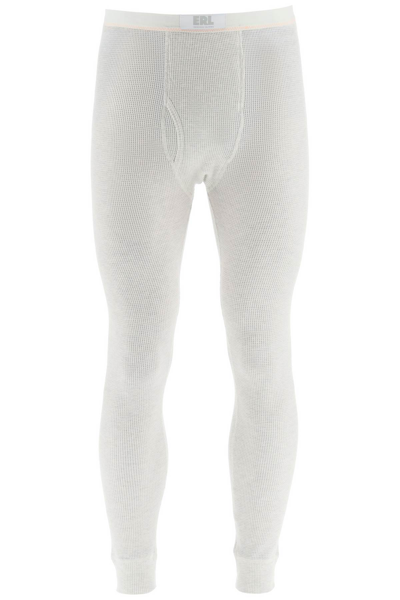 Shop Erl Long Johns Leggings In Grey 3