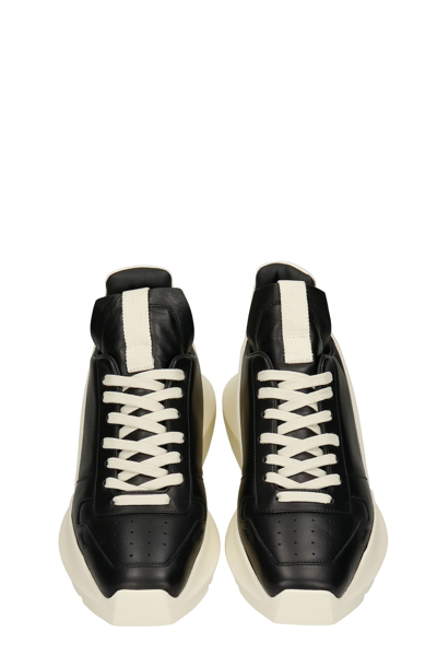 Shop Rick Owens Geth Runner Sneakers In Black Leather