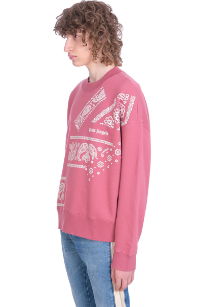 Shop Palm Angels Sweatshirt In Bordeaux Cotton