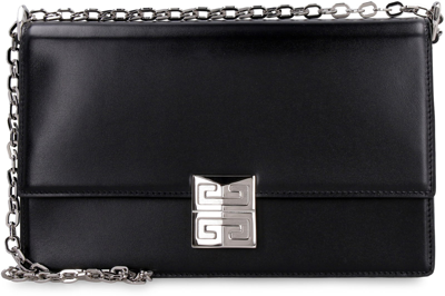 Shop Givenchy 4g Leather Crossbody Bag In Black
