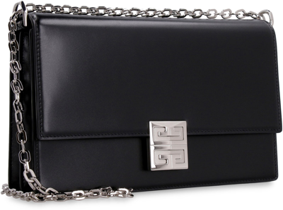 Shop Givenchy 4g Leather Crossbody Bag In Black