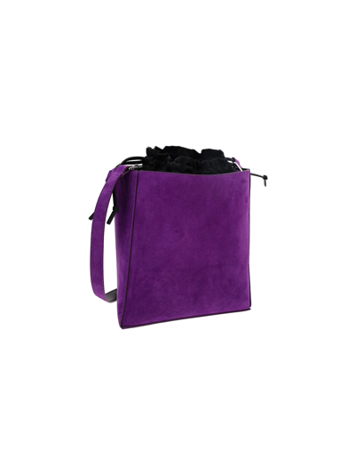 Shop Attico Shoulder Bag In Purple