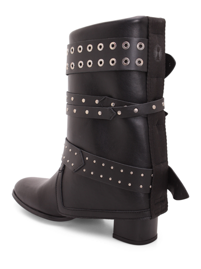 Shop Bruno Bordese Giulia Leather Boots In Black
