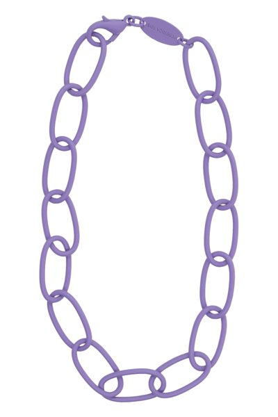 Shop Federica Tosi Bolt Chain Necklace In Lilac