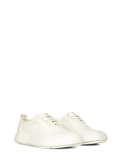 Shop Ambush Leather Mix Low-top Sneakers In White