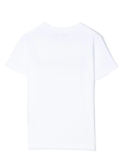 Shop Balmain White Cotton T-shirt In Bianco