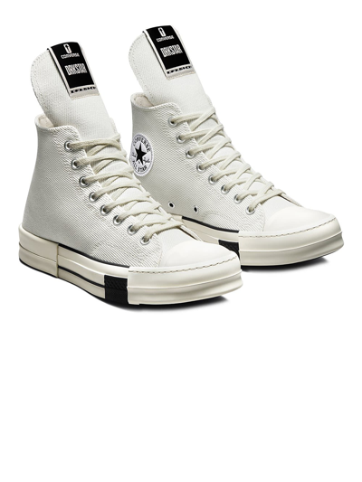 Shop Drkshdw White Turboork High Top Sneakers In Bianco