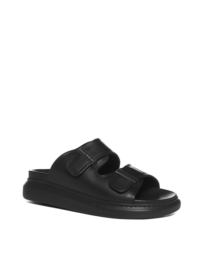 Shop Alexander Mcqueen Sandals In Black Silver