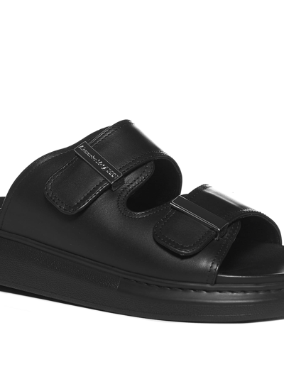 Shop Alexander Mcqueen Sandals In Black Silver