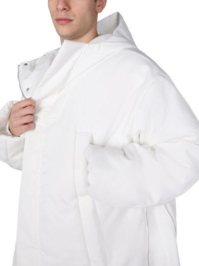 Shop Off-white Hooded Parka In Bianco