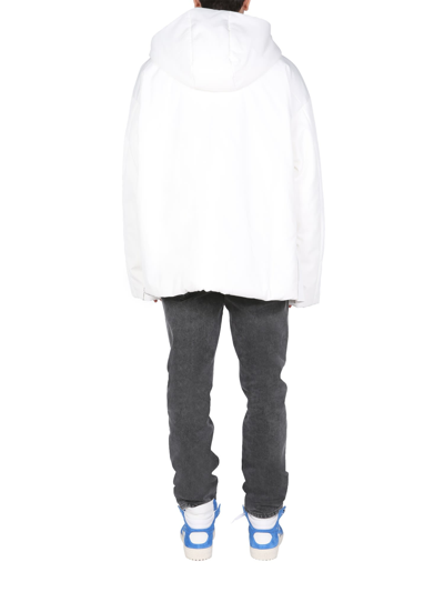 Shop Off-white Hooded Parka In Bianco