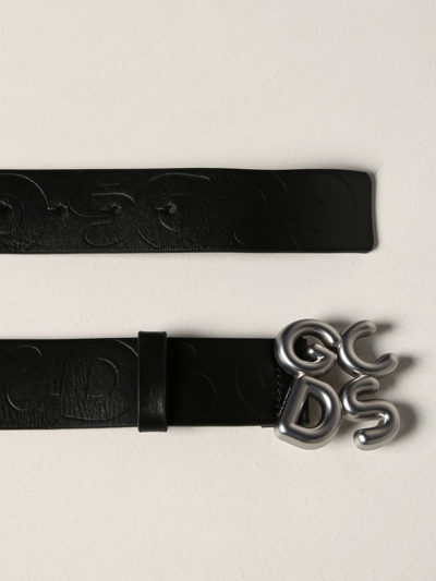 Shop Gcds Leather Belt In Black