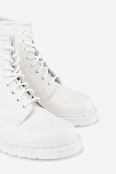 Shop Dr. Martens 1460 Mono Combat Boots In White