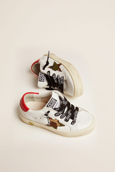 Shop Golden Goose Camouflage Sneakers In Bianco-camouflage