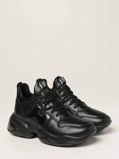Shop Hogan Sneakers Interaction H568  Sneakers In Leather In Black