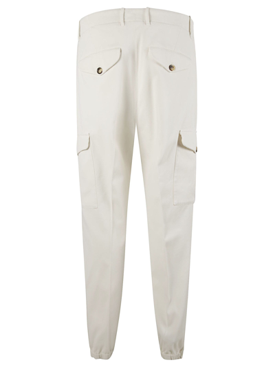 Shop Brunello Cucinelli Cargo Trousers In White