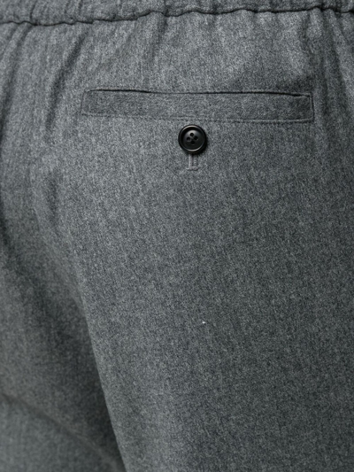 Shop Ami Alexandre Mattiussi Grey Virgin Wool Track Pants In Grigio