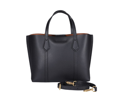Shop Tory Burch Perry Small Tote Bag In Black