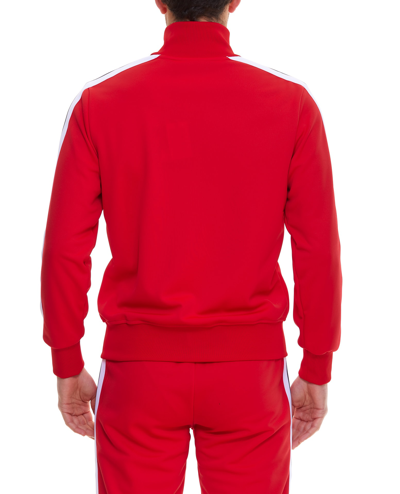 Shop Palm Angels Jersey Track Jacket In Red