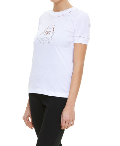 Shop Dolce & Gabbana Embroided Dg T-shirt In White