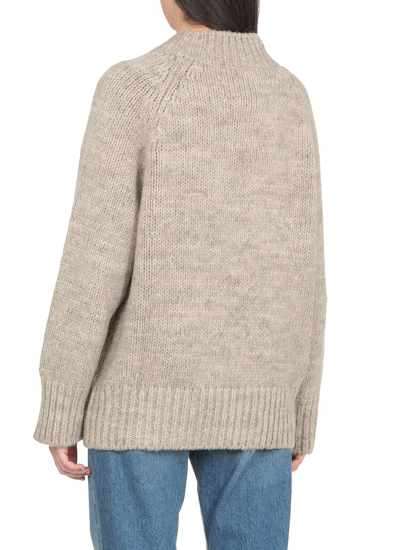 Shop Maison Margiela Thick Knit Pullover In Corteccia